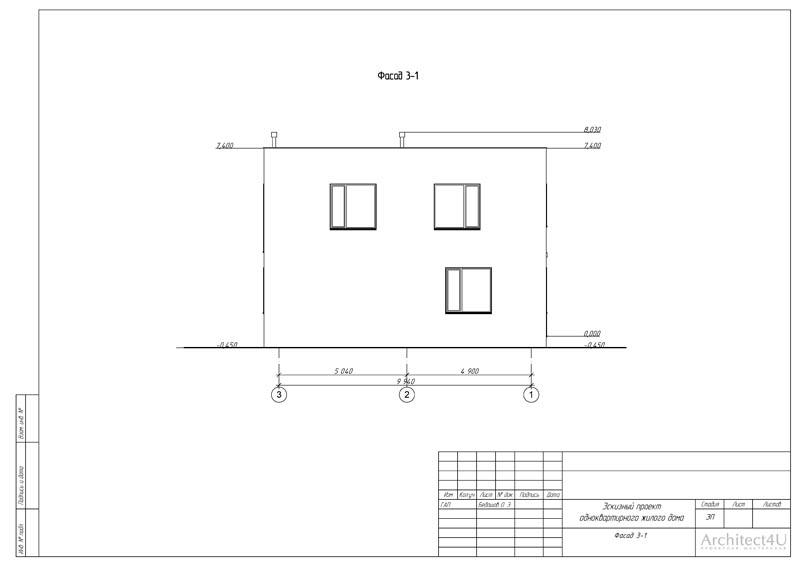 задний фасад