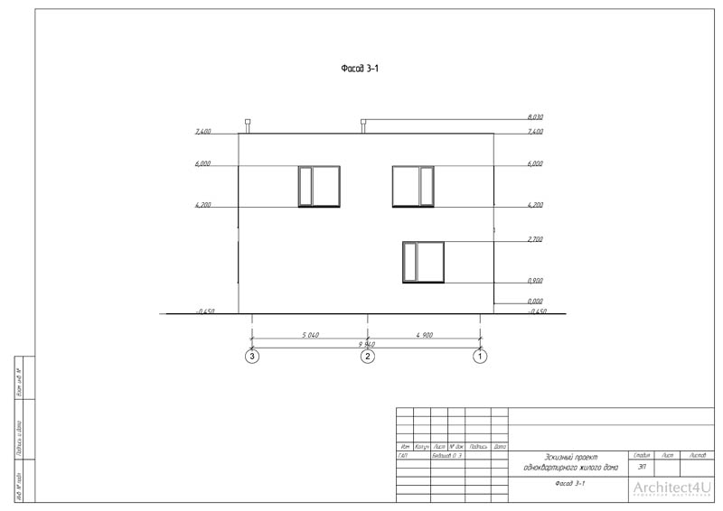задний фасад