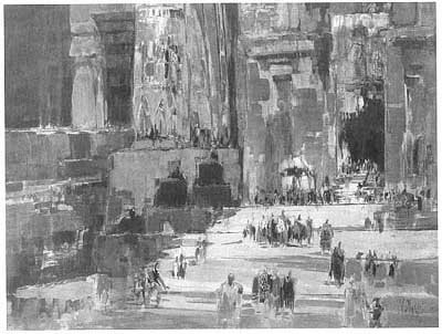 Interior of an Egyptian Temple