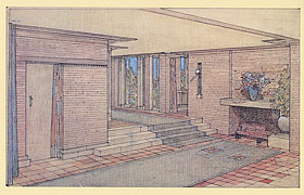 Henry J.Allen House,Wichita,Kansas,1917. Copyright 2010 Frank Lloyd Wright Foundation. All rights reserved.