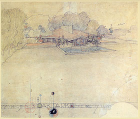 Kindersymphonie Playhouse No.3,for the Oak Park Playground. Copyright 2010 Frank Lloyd Wright Foundation. All rights reserved.