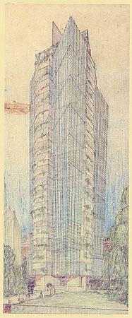 St.Marks Tower for the Vestry of St.Marks. Copyright 2010 Frank Lloyd Wright Foundation. All rights reserved.