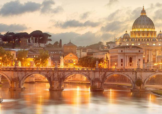 рим вечером
