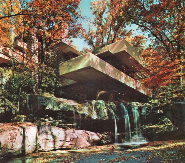 дом над водопадом райта редкое фото 1964 года