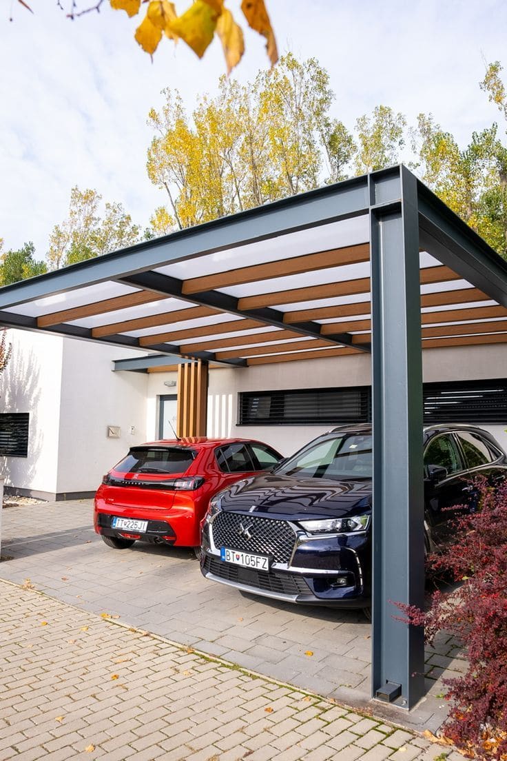 Комбинированный дизайн с использованием металла и дерева №10