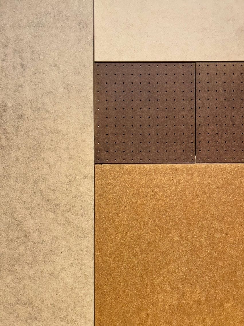 Колористическое решение с перфорированной коричневой фасадной плиткой №144