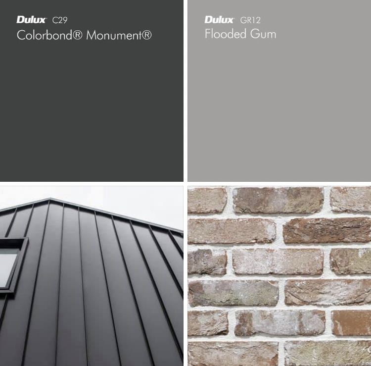 Сочетание материалов и цветов в отделке фасада №39