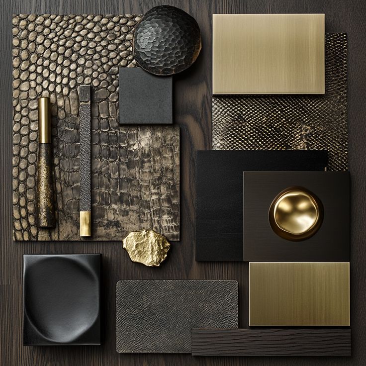 Дизайнерское сочетания цветов и материалов №47