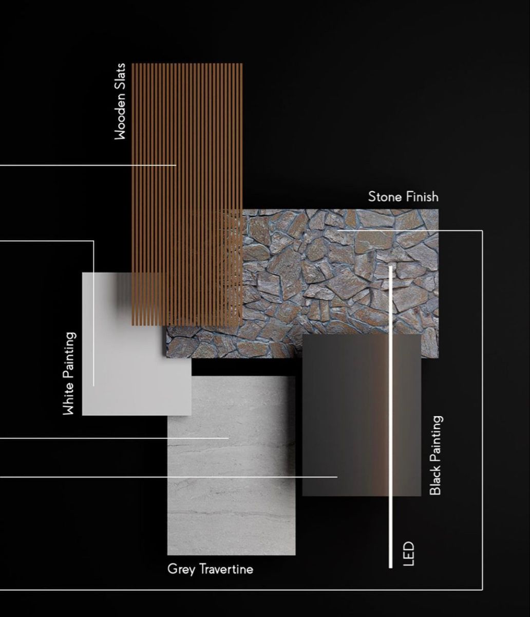Фасадная коллекция материалов для современного дизайна №76
