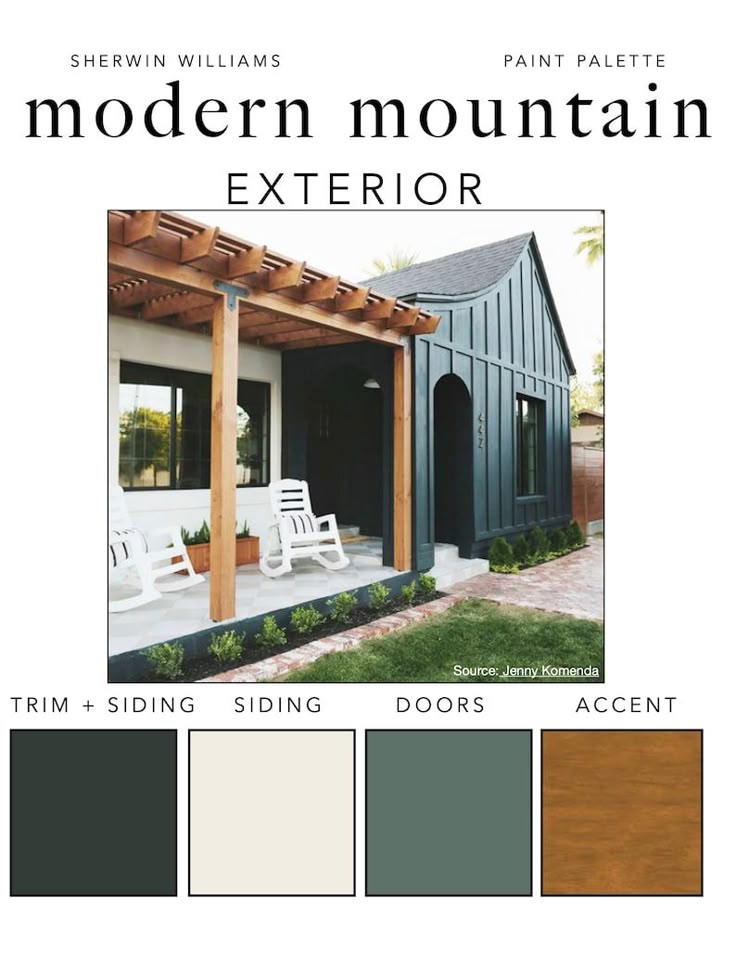 Сочетание цветов для дизайна фасадов частного дома №80