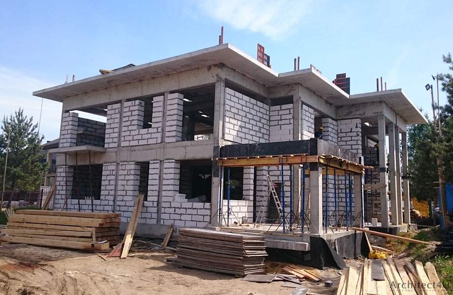 Возведение монолитного ж/б каркаса основного дома. Из журнала авторского надзора. 2019