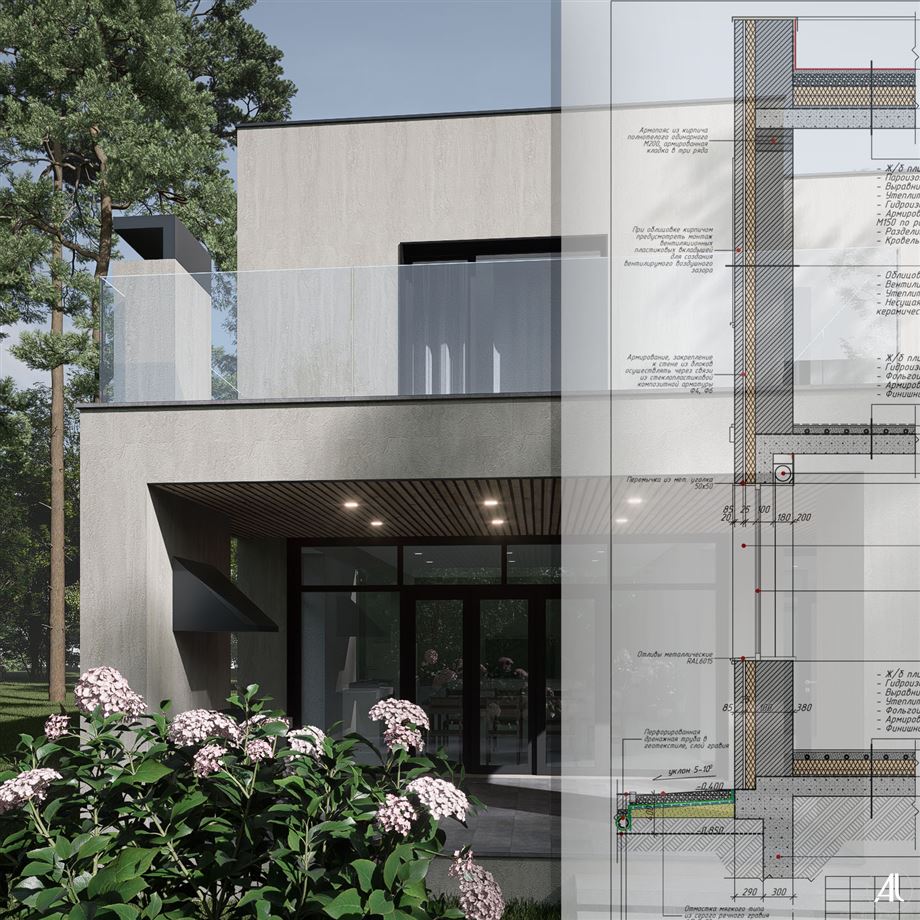 эскизное проектирование частного дома от architect4u
