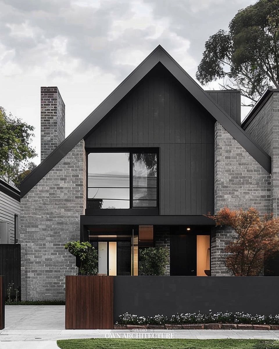 кирпичный дом в минималистичном современном стиле от студии Studio - Own Architecture