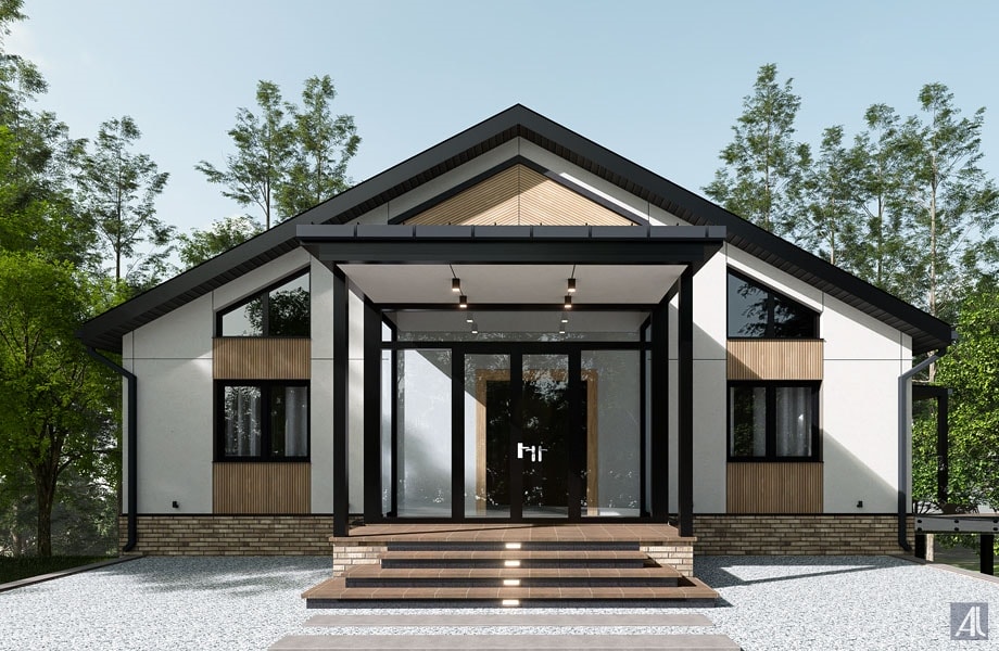 дизайн фасада дома в современном стиле в мурманске