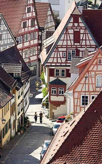 вид сверху на улицу