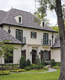 красивый элегантный фасад дома в стиле прованс