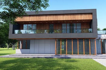 Дизайн фасада дома в современном стиле