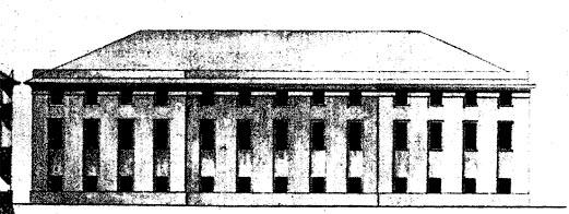 Фасад дома. Чертеж из Альбомов Казакова