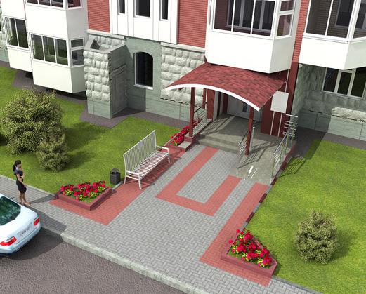 вид входной группы сверху