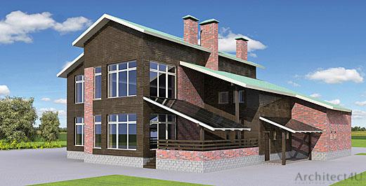 входная группа коттеджа в подмосковье