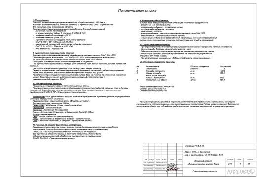 пояснительная записка