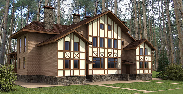 3d дома задний фасад