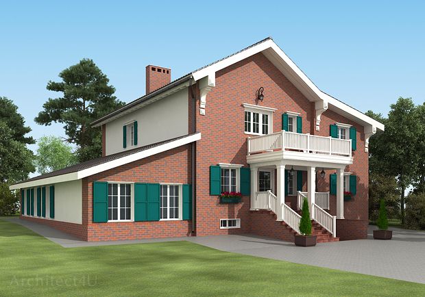 визуализация главного фасада