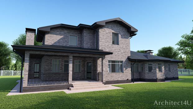 задний фасад дома