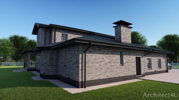 боковой фасад со стороны котельной