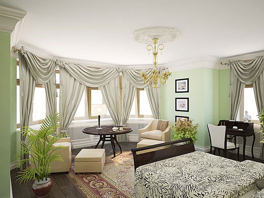 интерьер спальни вид 3