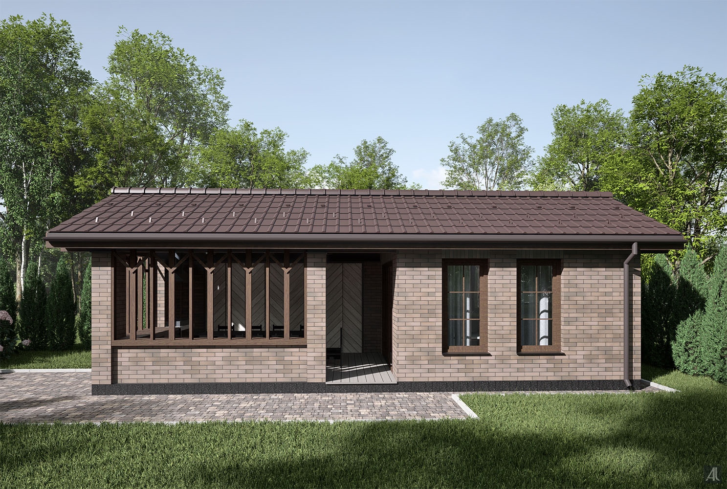 Визуализация главного фасада