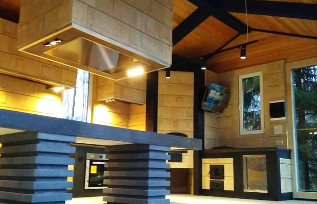 фото реализованного проекта летней кухни