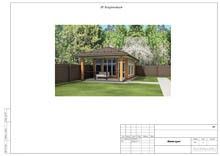 3D визуализация летней кухни