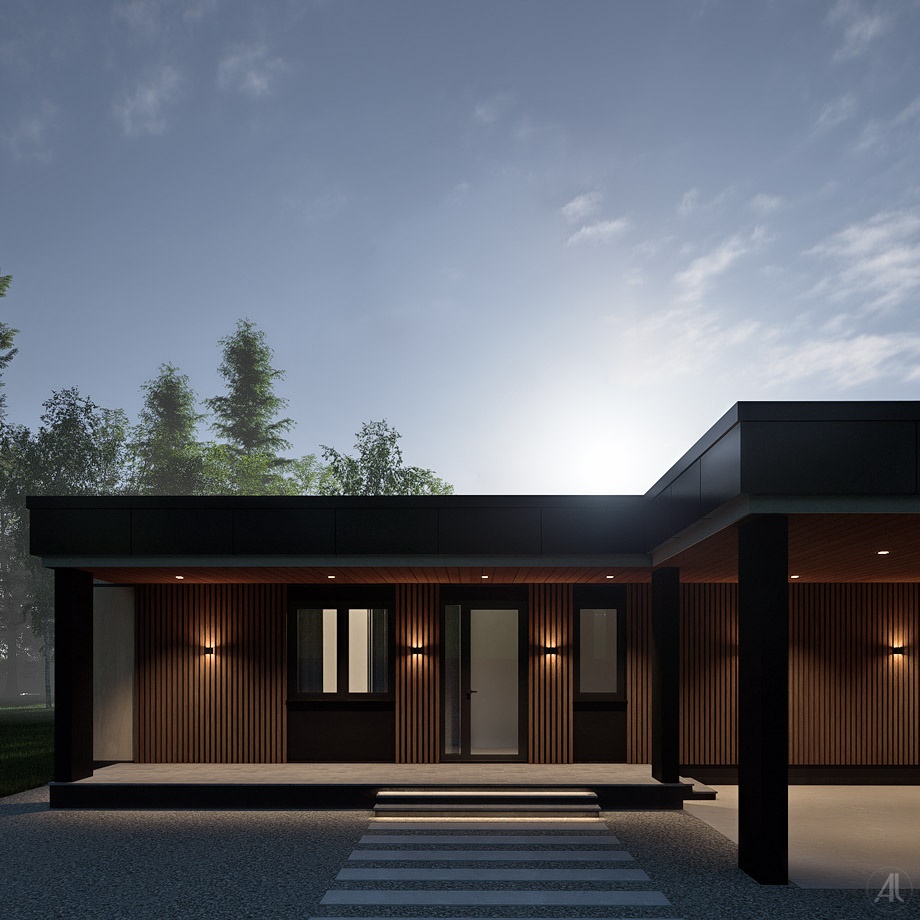 проектирование фасадного освещения жилого дома на новой риге