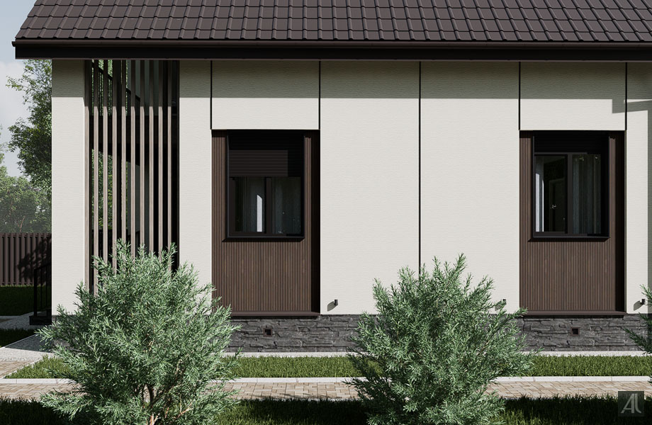 темные контрастные акценты визуально делают окна большими чем они есть на самом деле