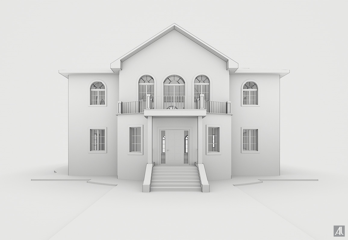 Вариант 1 дизайна крыши. Вид 1