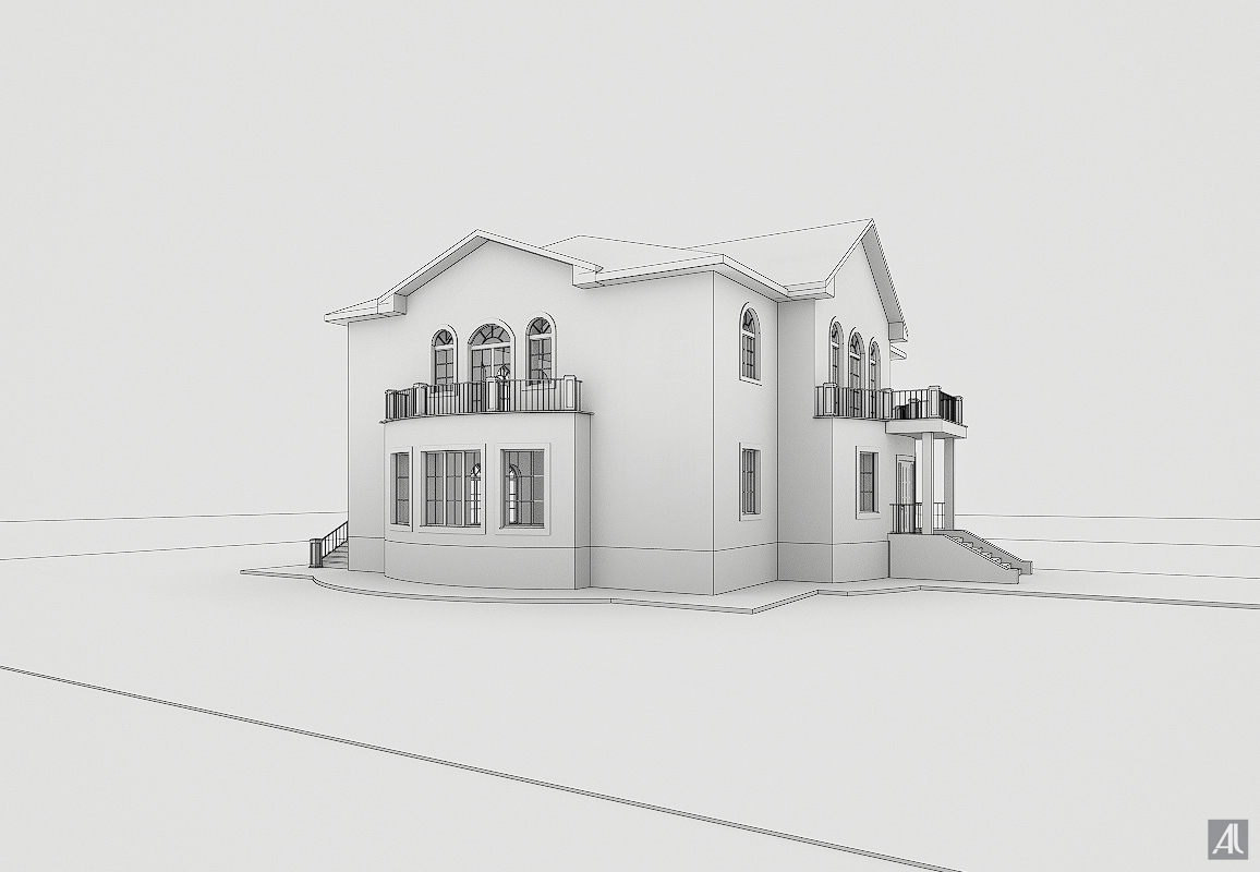 Вариант 1 дизайна крыши. Вид 3