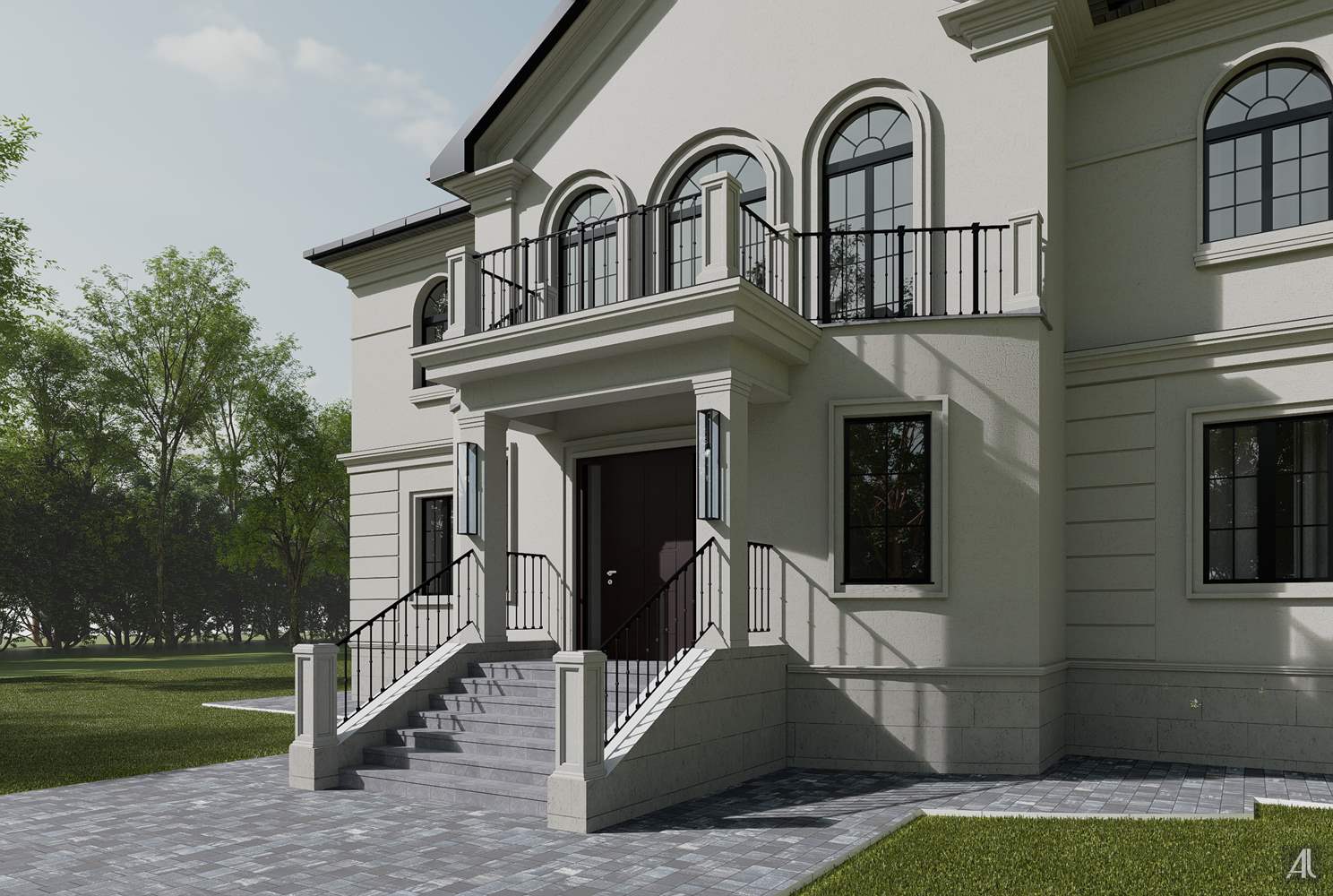 дом на новой риге после дизайна экстерьера