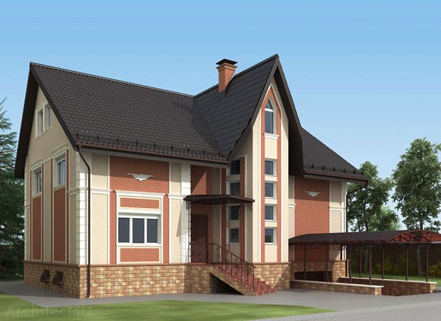 дизайн фасадов коттеджа в видное