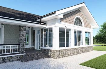 Фрагмент главного фасада