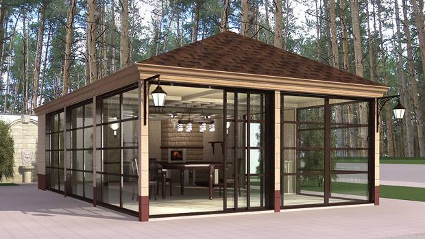 проекты летних кухонь