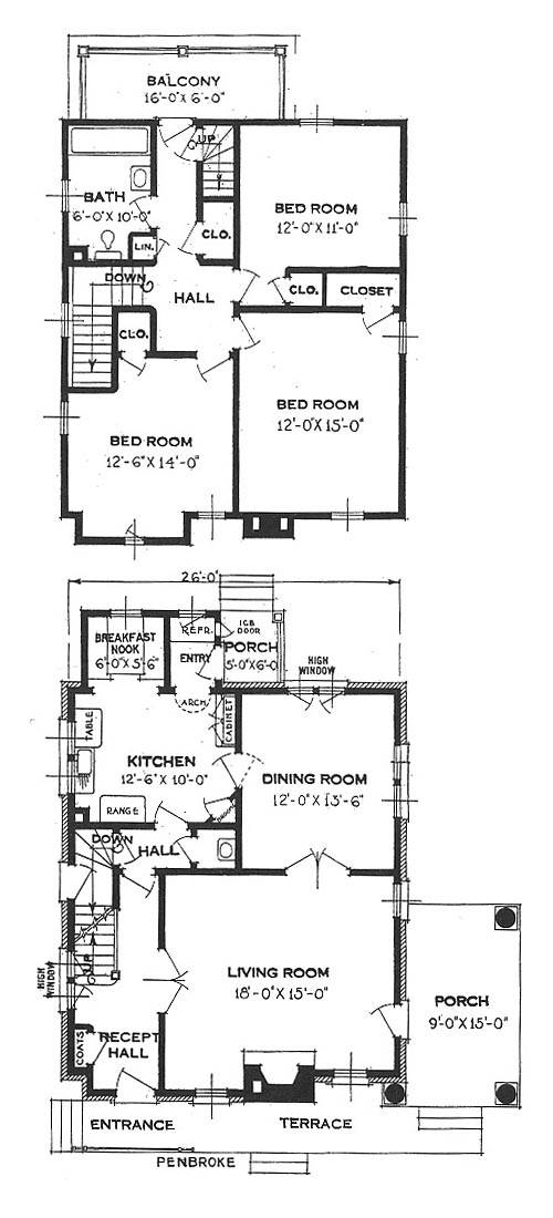 планы этажей частного дома