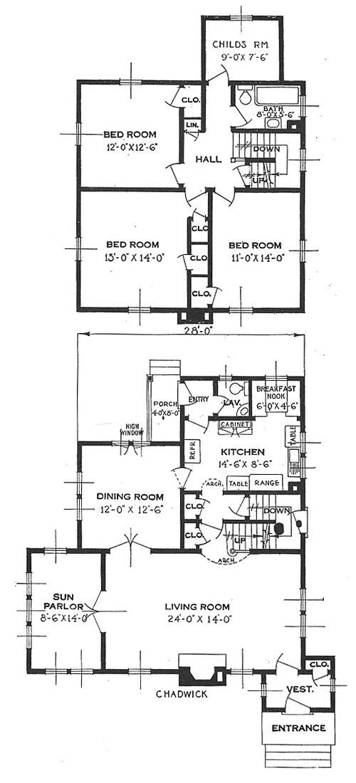 план 1 и 2 этажей