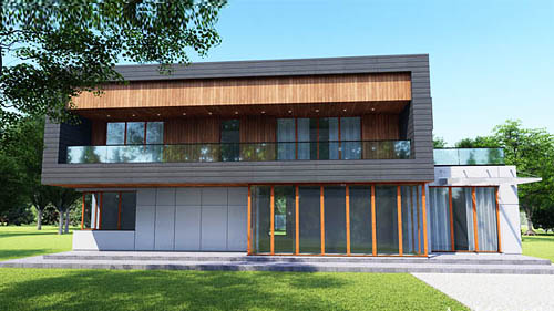 Фиброцементный фасад современного дома