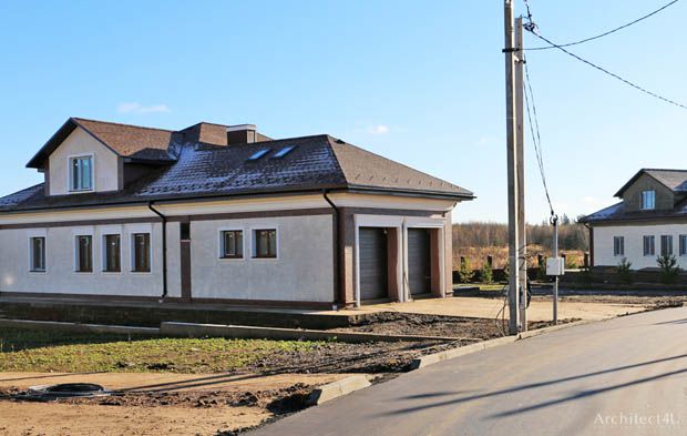 фото реализации фасадов одноэтажного коттеджа