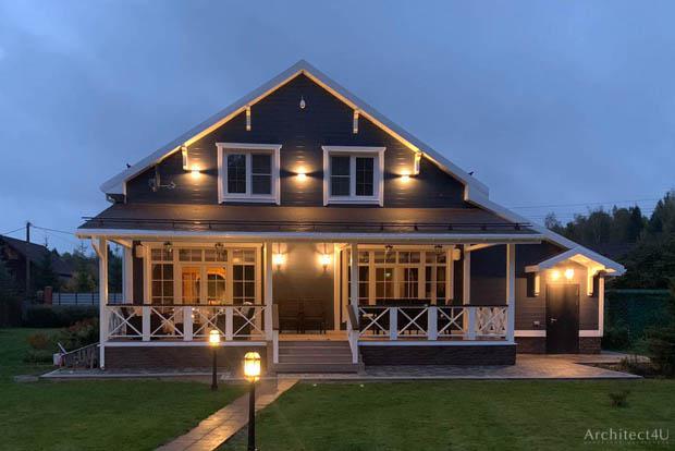 фото реализации фасадов деревянного дома