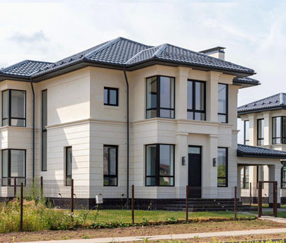 реализация дизайна фасадов дома 0