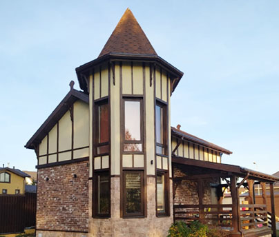 реализация дизайна фасадов дома 12