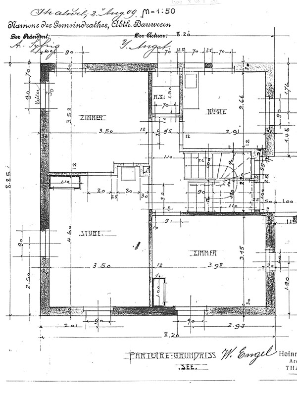 Чертеж плана этажа из альбома 1910 года