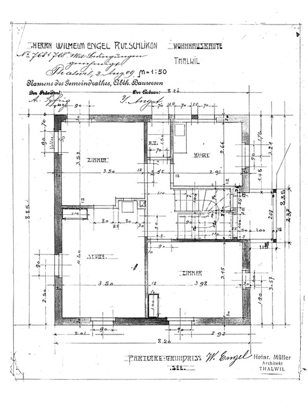 Чертеж плана этажа из альбома 1910 года